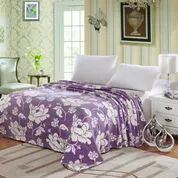 12 Wholesale Madison Blankets Twin Size In Purple