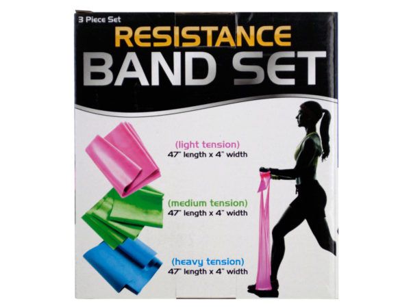 12 Pieces of Resistance Band Set With 3 Tension Levels