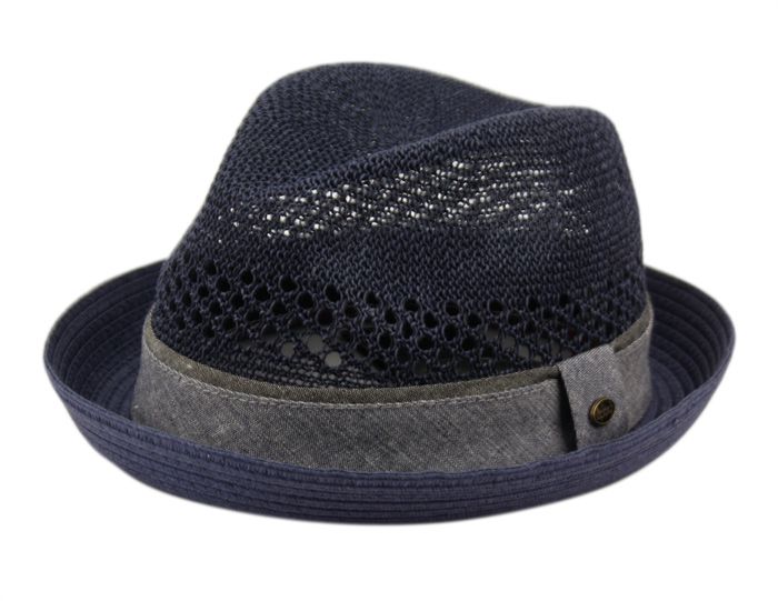 12 Wholesale Straw Paper Fedora Hats With Fabric Band