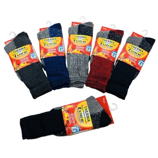 36 Pairs of Men's Thermal Crew Socks 10-13 [assorted]