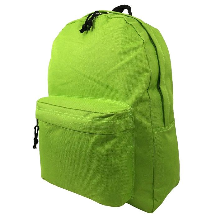fluorescent green backpack