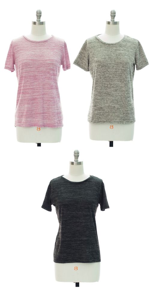 18 Pieces of Women's Short Sleeve Knit Tee