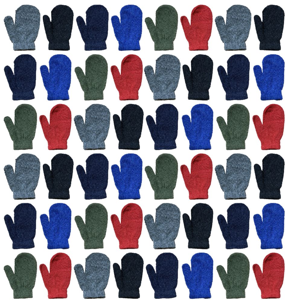 36 Pairs of Yacht & Smith Unisex Assorted Colors Magic Mitten Gloves
