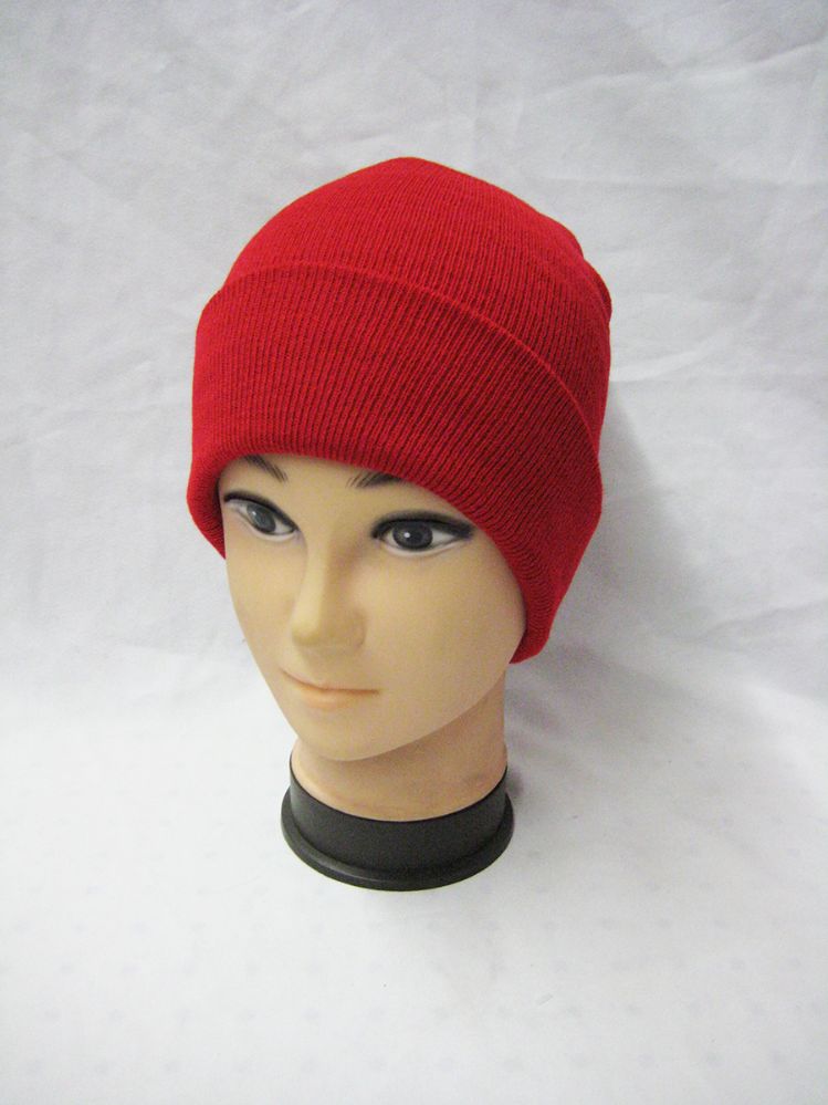 36 Wholesale Solid Red Winter Beanie Hat at