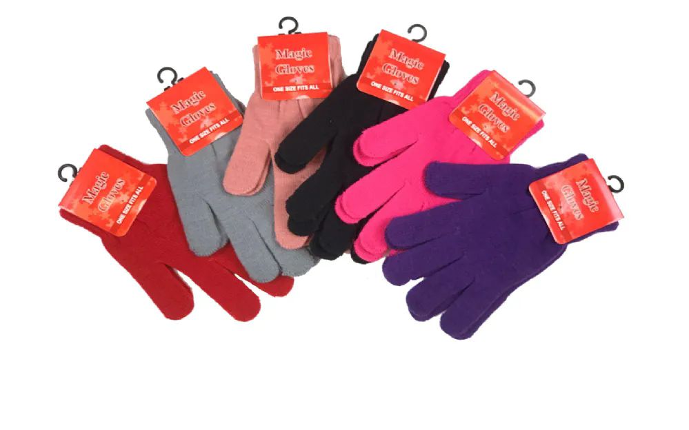 72 Wholesale Ladies Magic Gloves Solid Colors