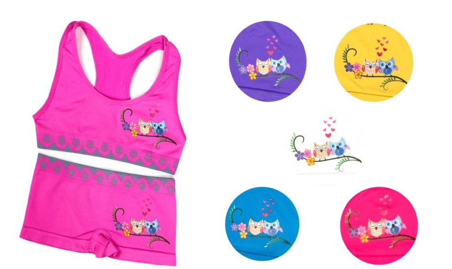 144 Pairs of Girl's Seamless Racer Back Bra And Boxer Set