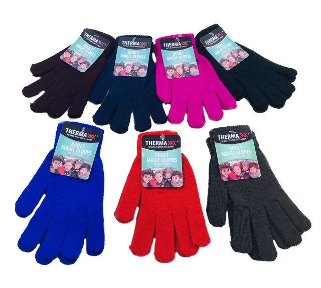 72 Wholesale Adult Magic Gloves Assorted Colors