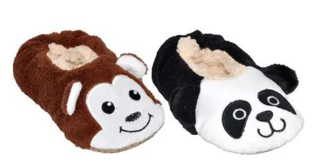 36 Wholesale Toddler's Soft Plush Animal Slippers