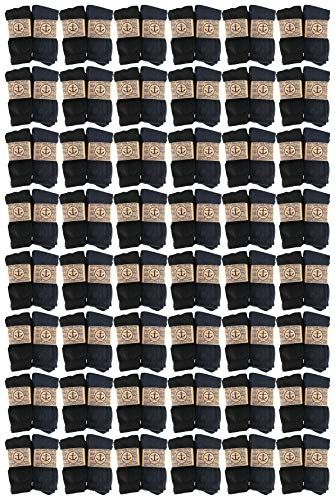 48 Pairs Yacht & Smith Men's Thermal Crew Socks, Cold Weather Thick Boot Socks Size 10-13 - Mens Thermal Sock