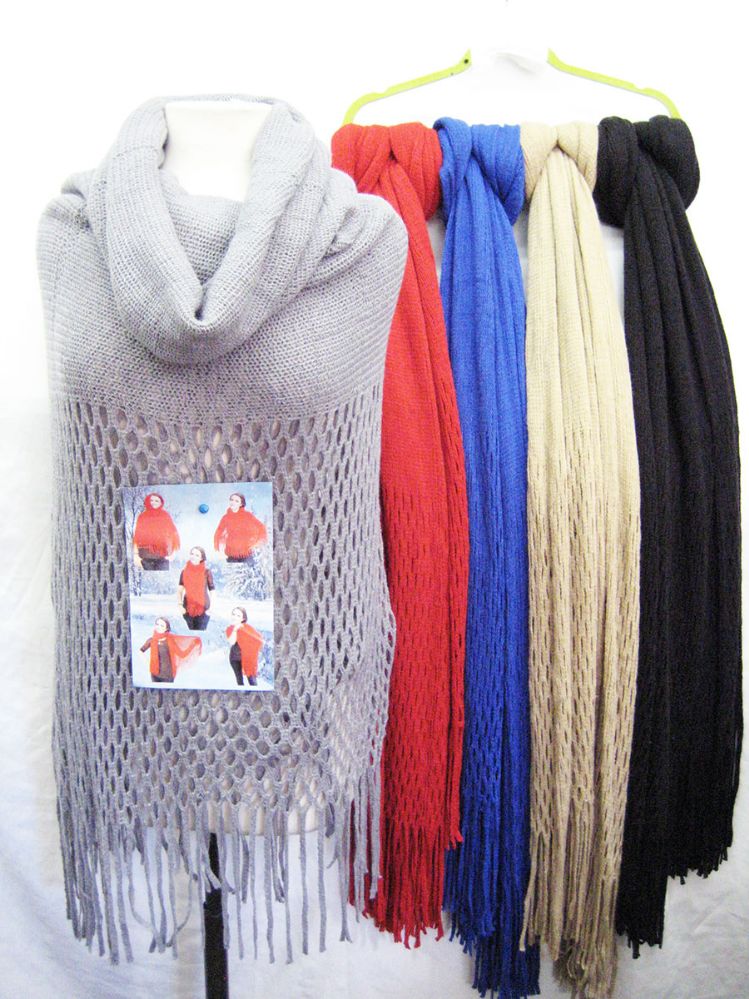 24 Pieces of Womens Fashion Knitted Scarf In Assorted Colors