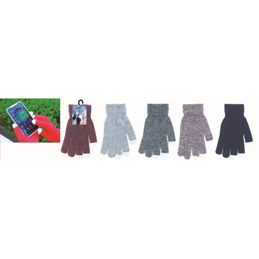 72 Wholesale Unisex Texting Gloves In Assorted Colors