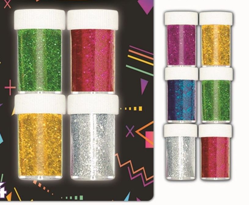 96 Pieces of Four Color Glitter Shaker
