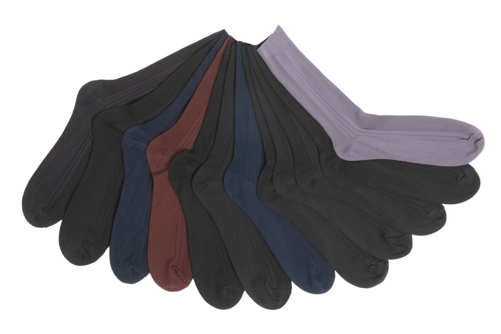 60 Wholesale Mens Ribbed Solid Color Dress Socks