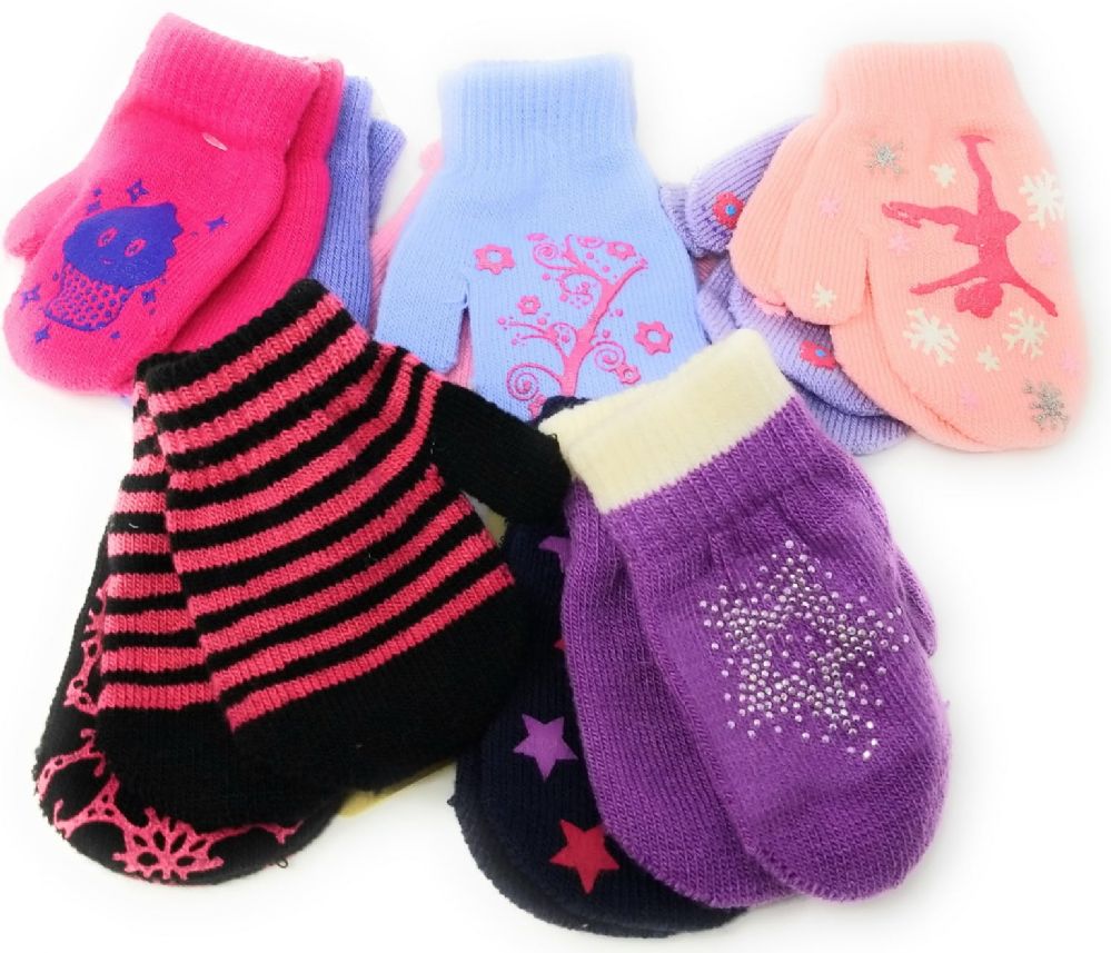 72 Pieces of Colorful Cute Toddlers Assorted Mittens 2-Pack