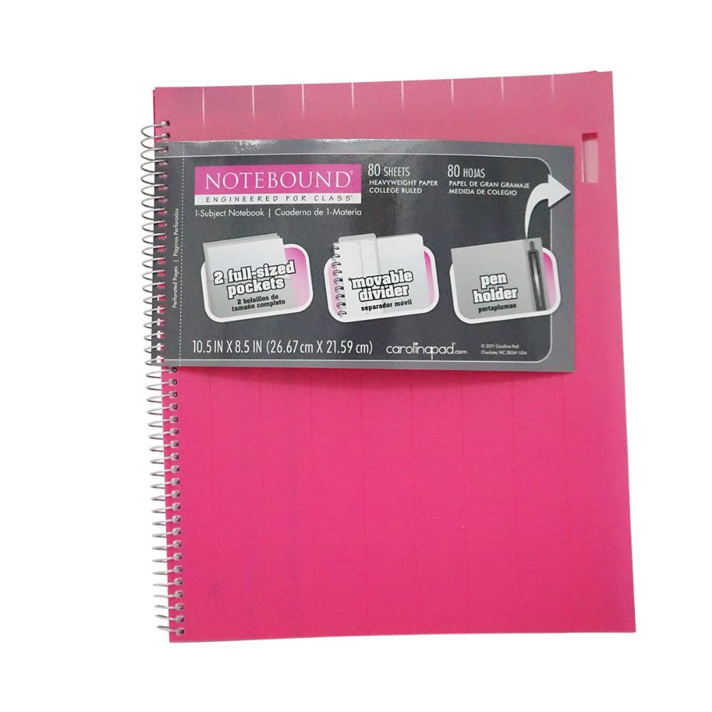 72 Pieces of Spiral 1-Subject Notebook With 2 Pockets