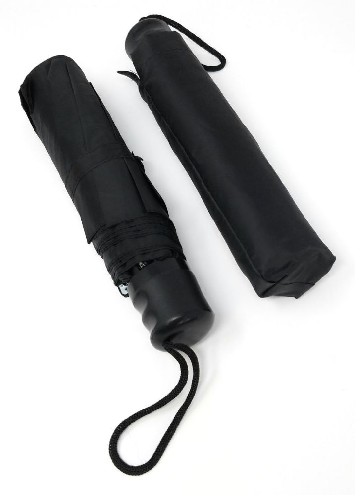 60 Pieces of Mini 10'' Compact Black Foldable Umbrella