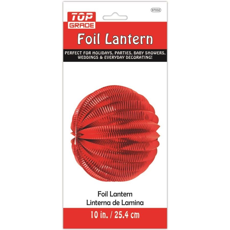 72 Wholesale Foil Lantern Red