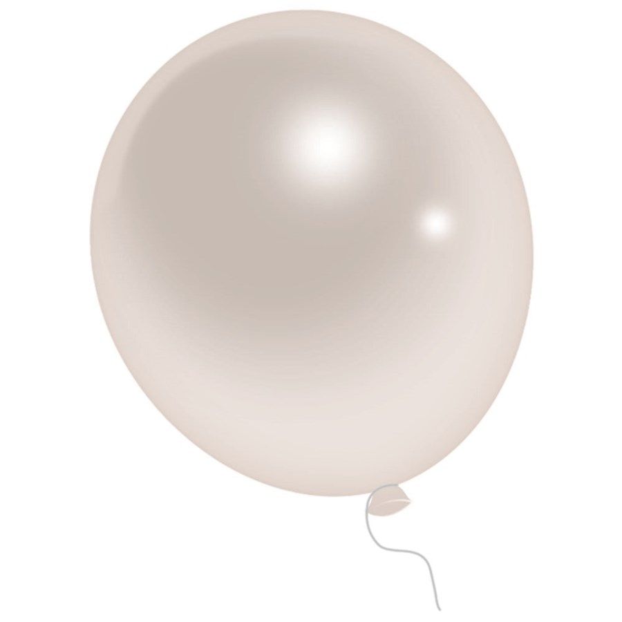 36 Wholesale Pearly Balloon Silver Twelve Inch Fifty Count