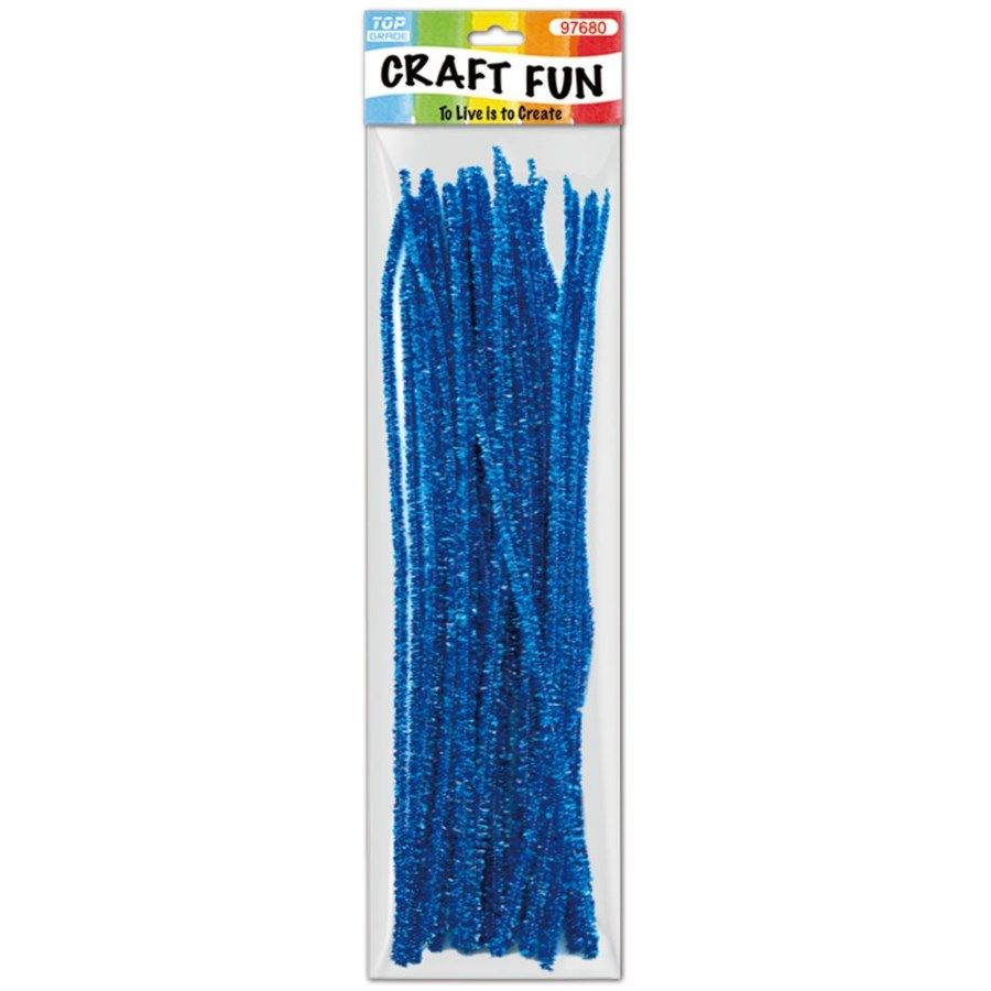 144 Pieces of Forty Count Tinsel Stems Blue
