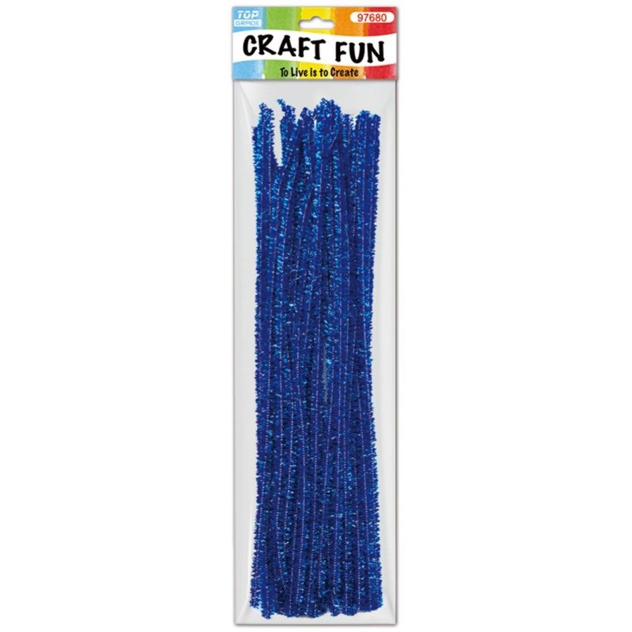 144 Pieces of Forty Count Tinsel Stems Dark Blue