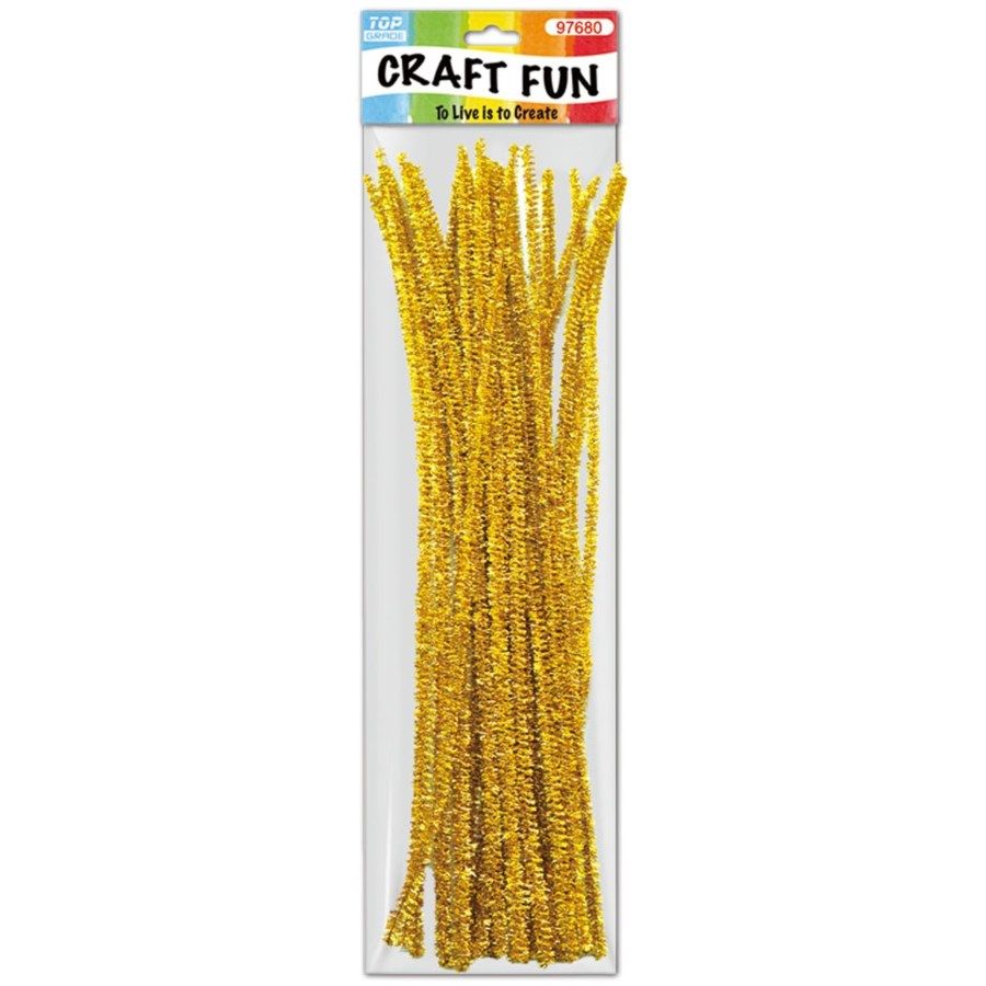 144 Pieces of Forty Count Tinsel Stems Yellow
