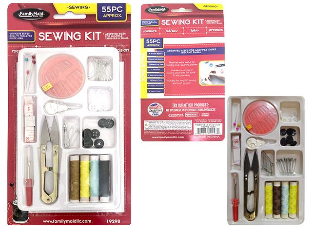 144 Pieces of 55 Piece Sewing Kit