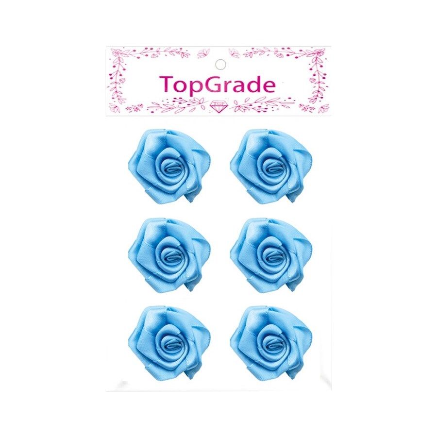 144 Pieces of Satin Flower Baby Blue