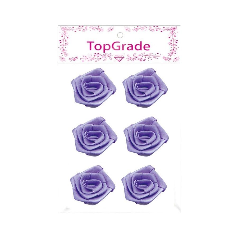 144 Pieces of Satin Flower Purple