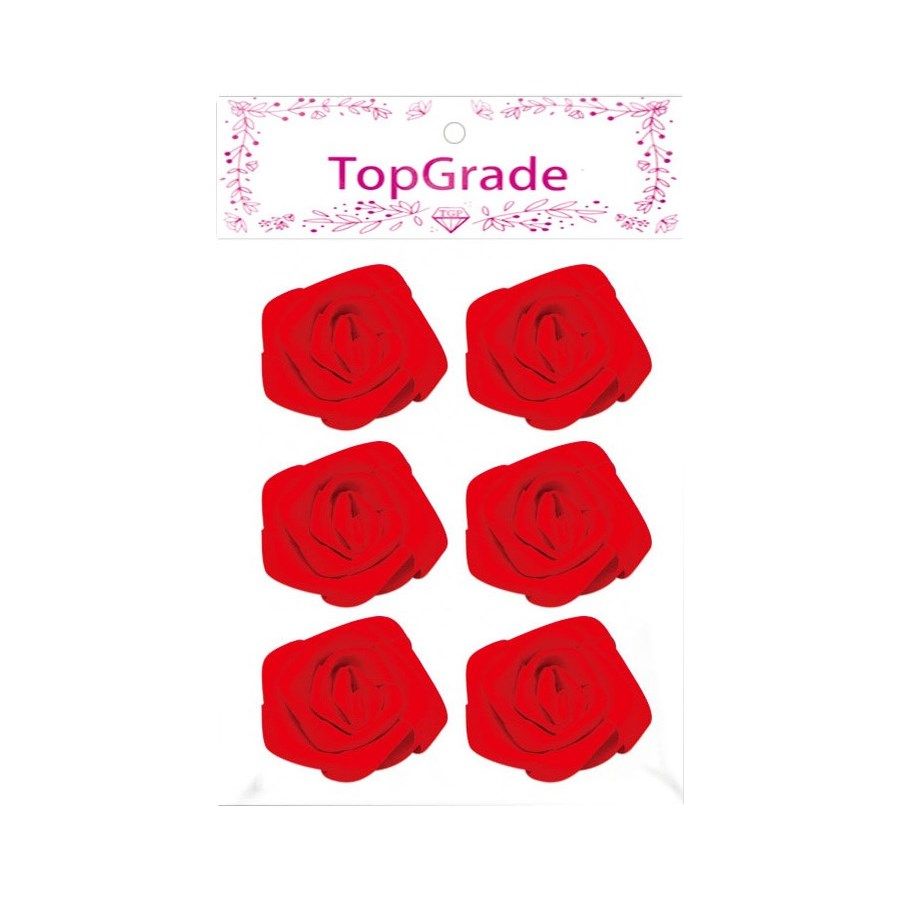 144 Pieces of Satin Flower Red