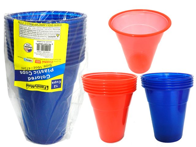 24 Bulk 12 Piece Plastic Tumbler Cups