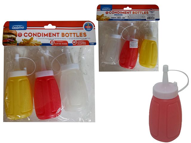 96 Pieces 3pc Multipurpose Squeeze Bottles - Kitchen Gadgets