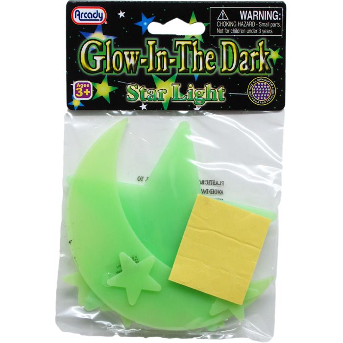 108 Wholesale Glowing Stars And Moon In Poly Bag