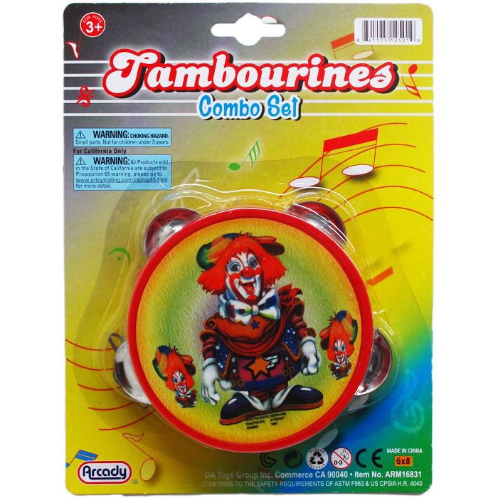 144 Wholesale Tambourine On Blister Card