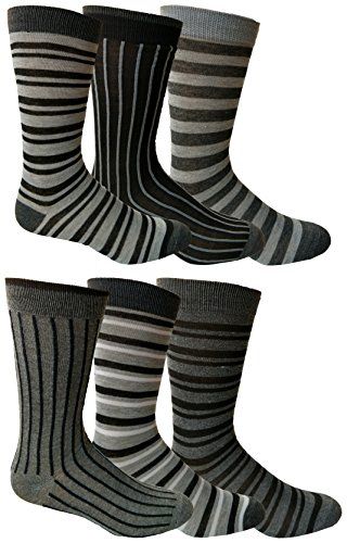6 Pairs Of Yacht&smith Dress Socks, Colorful Patterned Assorted Styles (pack a) - Mens Dress Sock