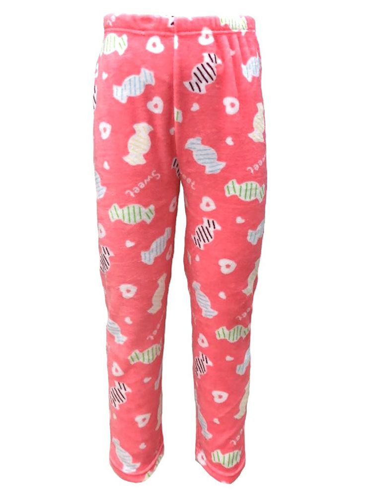 Yacht & Smith Women's Butter Soft Fleece Fuzzy Lounge Pants One Size Lips Print (sweets And Hearts Print) - Women's Pajamas and Sleepwear