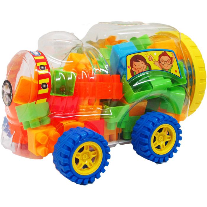 18 Wholesale Assorted Colored Blocks In Train Car