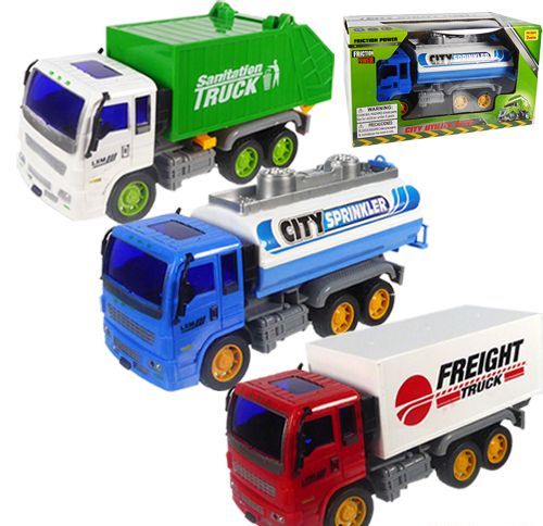 24 Wholesale Friction Powered City Utility Fleet Trucks