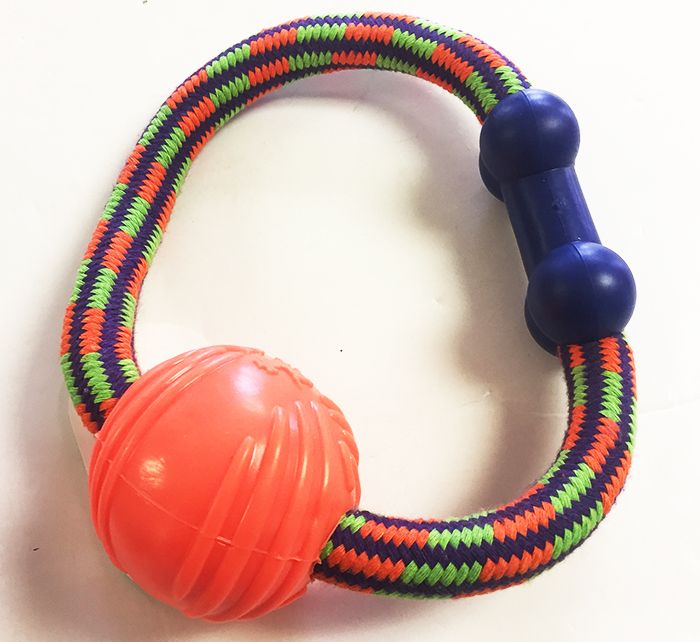 36 Pieces of Rubber Ball Dog Toy With Rope