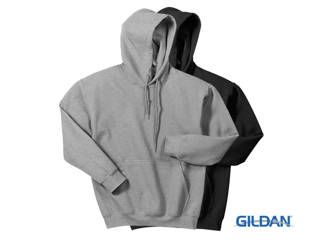 24 Pieces of Gildan Mens Assorted Colors Irregular Fleece Hoodie Size -L