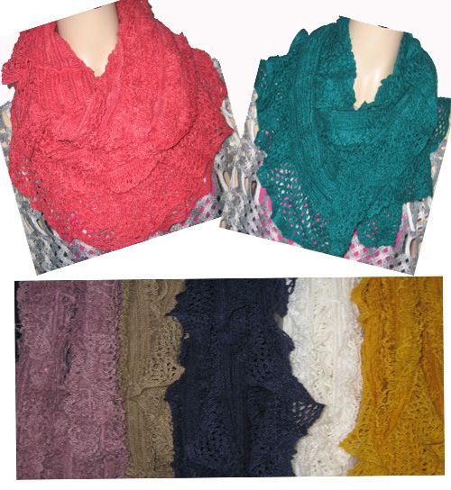 24 Pieces of Women's Assorted Colors Scarves