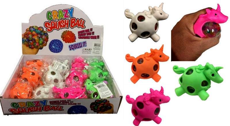 72 Wholesale Mesh Squish Ball With Water Beads