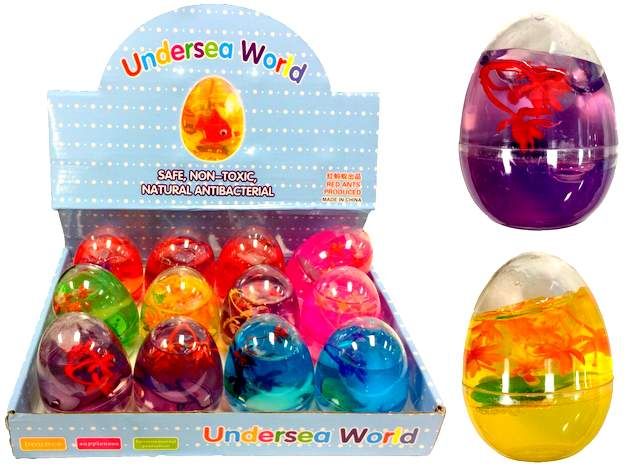 72 Wholesale Mesh Squish Ball With Water Beads Under Sea Animals