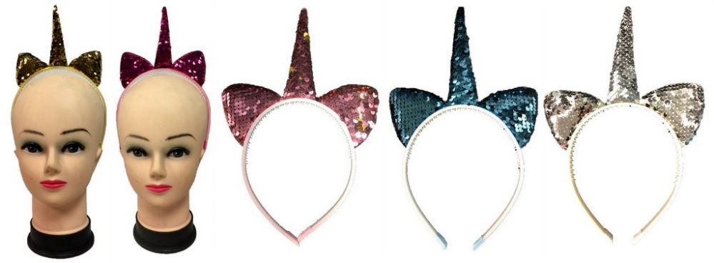 72 Pieces of Sequins Unicorn Hair Band