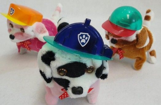 24 Wholesale Barking And Walking Toy Puppies With Hats