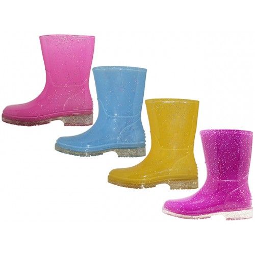 24 Wholesale Youth Water Proof Soft Rubber Rain Boots