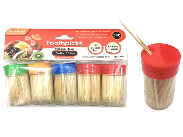 96 Pieces of 5pc Toothpicks With Dispensers