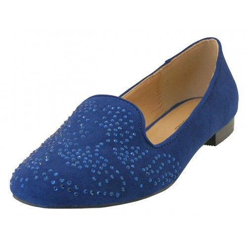12 Wholesale Women's "angeles Shoes" Ballet Flat Shoe ( *navy Color ) - at  - wholesalesockdeals.com