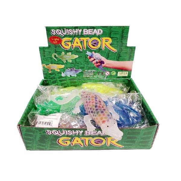 24 Wholesale Squishy Bead Flashing Alligator