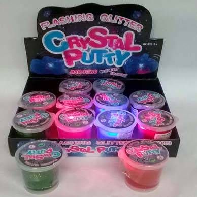 24 Wholesale Light Up Crystal Putty