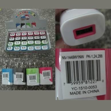 24 Pieces of Wall Charger Usb Single Adapter